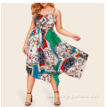 European American Fashion Large Size Sling Dress